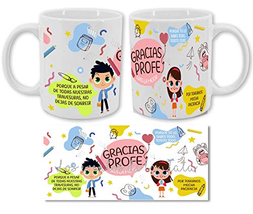 regalos para profesoras guarderia 1 Los Eventos De La Tata Tazas Para Profesores Gracias Profe 4